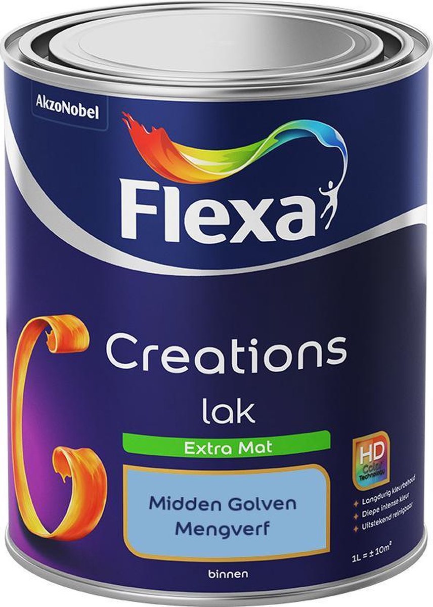 Flexa Creations - Lak Extra Mat - Mengkleur- Midden Golven - 1 liter