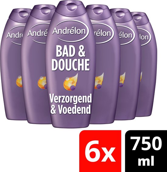 Andrélon 2in1 Bad & Douchegel - 6 x 750 ml - Voordeelverpakking