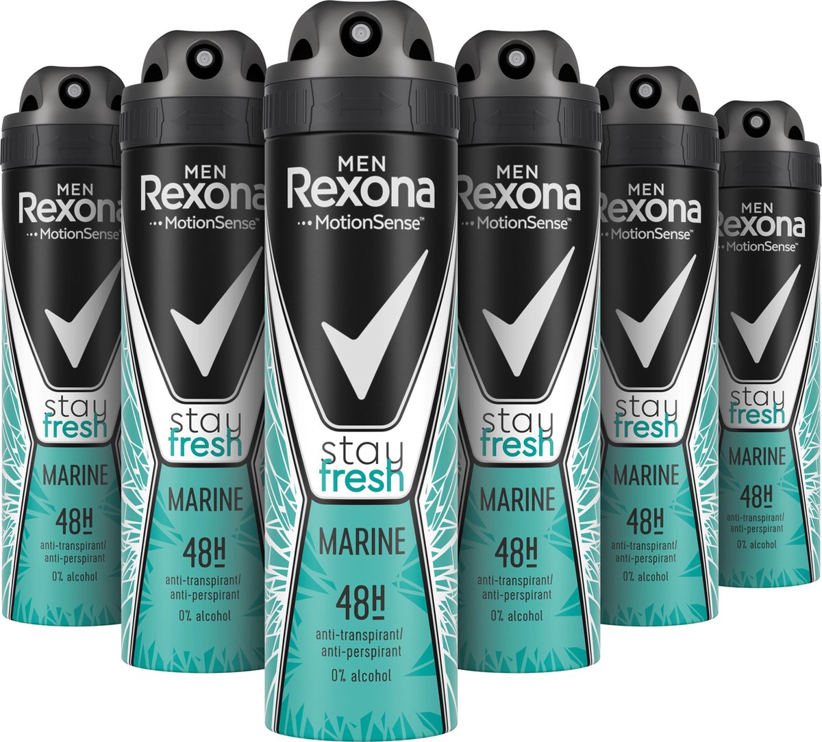 Rexona Men Marine Deodorant - 6 x 150 ml - Voordeelverpakking - Rexona Men