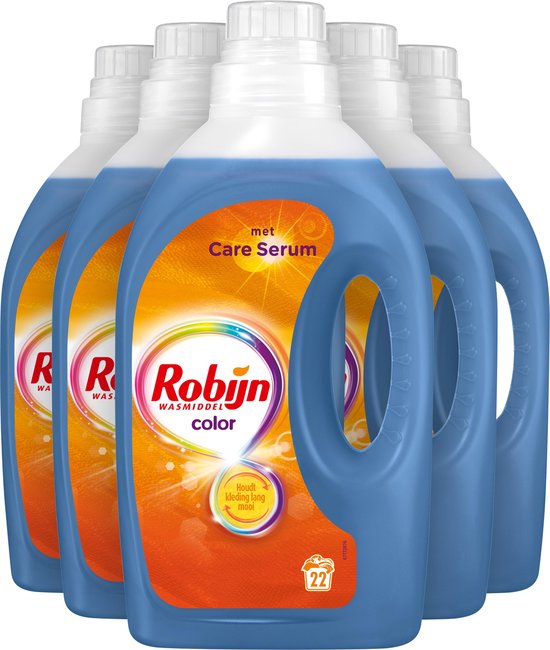Robijn Color Vloeibaar Wasmiddel - 5 x 22 wasbeurten - Voordeelverpakking |  bol.com