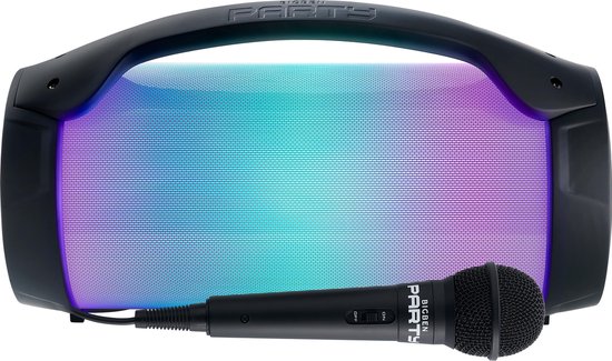 Bigben PARTYBTLITE - Bluetooth Party Speaker met LED-Verlichting - Zwart