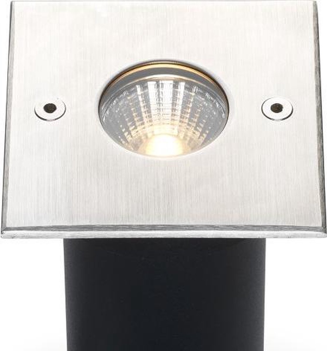 LED grondspot Trofa - buitenverlichting / tuinverlichting / grondspots - 5W Cree / staal / vierkant / 230V / IP67 / warmwit