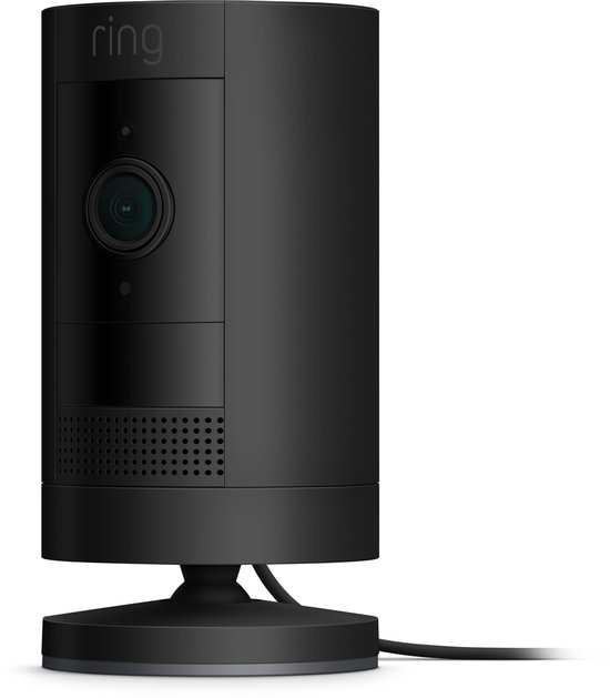 Ring Stick Up Cam Plugin Beveiligingscamera Bedraad Zwart