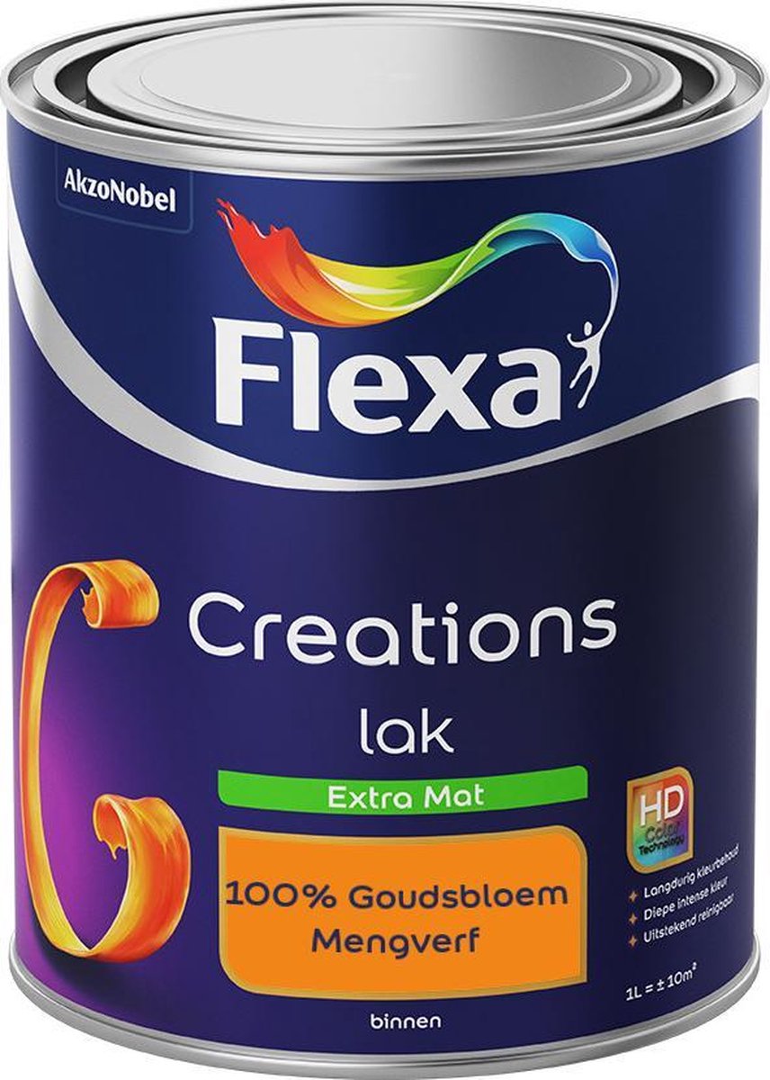 Flexa Creations - Lak Extra Mat - Mengkleur - 100% Goudsbloem - 1 liter