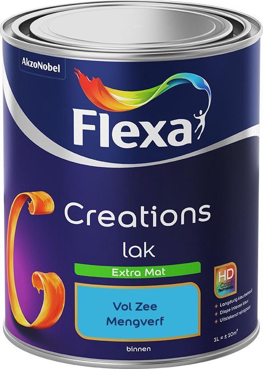 Flexa Creations - Lak Extra Mat - Mengkleur - Vol Zee - 1 liter