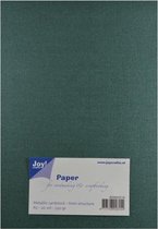 Joy! Crafts Papierset Metallic linnen - donker groen A5, 20 vel, 250 gr