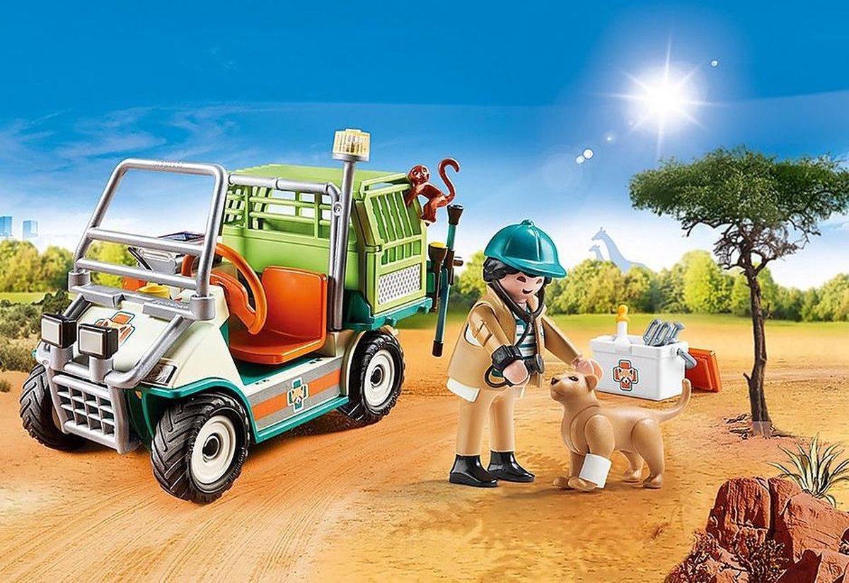 PLAYMOBIL Family Fun Dierenverzorger met voertuig - 70346 — afbeelding 4