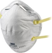 3M 8710E Mondkapje 10 stuks - Mondkapjes - Elastiek - Stofmasker