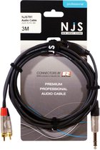 NJS 6,35 mm Stereo Audio Kabel Jack - 2 x Tulp (RCA) Kabel (3 Meter)
