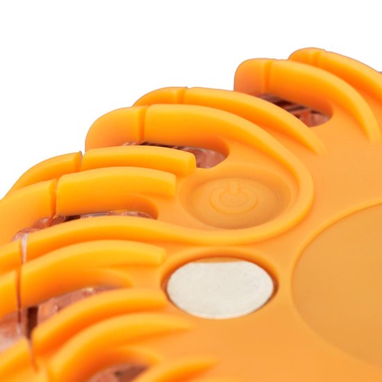 relaxdays LED waarschuwingslicht - gevarenlamp - magneet waarschuwingslamp  - oranje