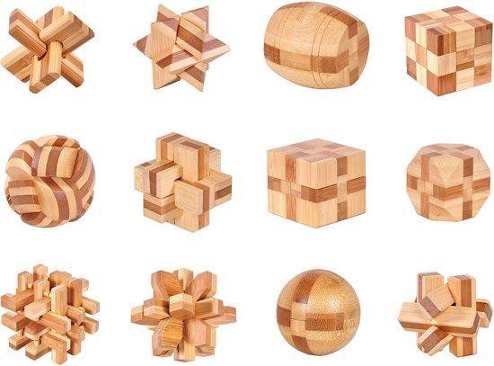 Thumbnail van een extra afbeelding van het spel DW4Trading® 3D bamboo puzzel kubus 1