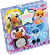 Lumo Stars 4 in 1 Vormpuzzel (Papegaaiduikers & Vossen)