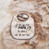 Babyslabbetje Met Tekst - Aankondiging Zwangerschap - Papa - Beige