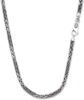 SILK Jewellery - Zilveren Collier / Ketting - Double Fox - 377.60 - Maat 60