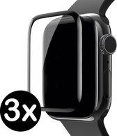 Screenprotector Voor Apple Watch 4 Full Cover 3D Glas (40 mm) - 3 PACK