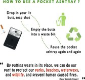 Asbak Voor Buiten Portable Pocket Ashtray Doosje Sigaretten - Asbak Sigaretten - 1 stuk Zwart en 1 stuk kleur Ze Eunoia®