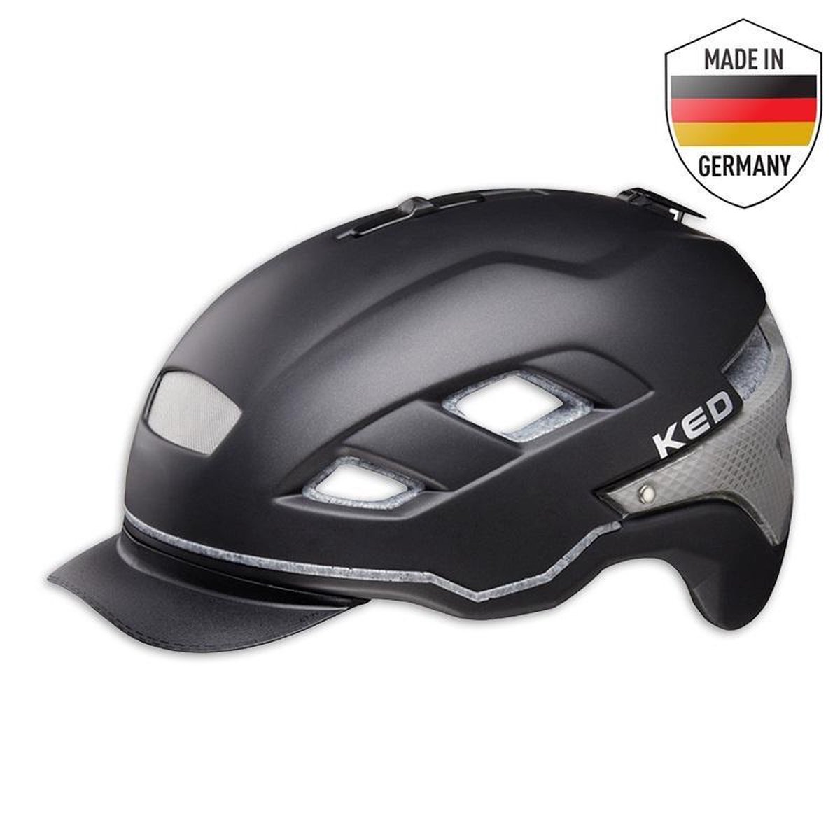 Ked Fietshelm Berlin Unisex Matzwart Maat 52-58 Cm