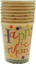 Feestbekers Happy Birthday 266 ml 8 Stuks