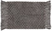 Lucy's Living Luxe badmat MIT Grey  – 50 x 80 cm  cm – grijs – bruin - antraciet - badkamer mat - badmatten -  badtextiel - wonen – accessoires
