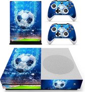 Xbox One Slim Sticker | Xbox One Slim Console Skin | Blue Soccer | Xbox One Slim Blue Soccer Skin Sticker | Console Skin + 2 Controller Skins