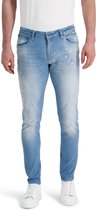 Purewhite - Jone 440 Painted Heren Skinny Fit   Jeans  - Blauw - Maat 32