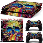 Playstation 4 Sticker | PS4 Console Skin | Colored Skull | Console Skin + 2 Controller Skins