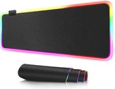 RGB LED Soft Gaming Muismat | LED Verlichting | Waterdicht | 80x30 cm | Muismat | XXL | Antislip | Toetsenbord | Zwart