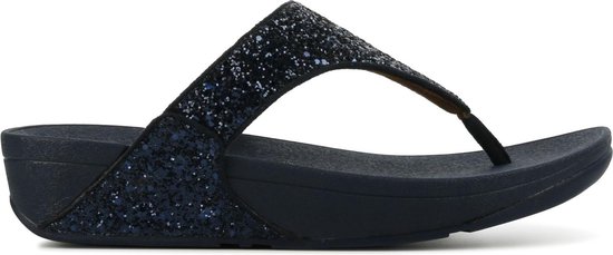 FitFlop TM Vrouwen Slippers -  Lulu toe glitter - Blauw - Maat 40