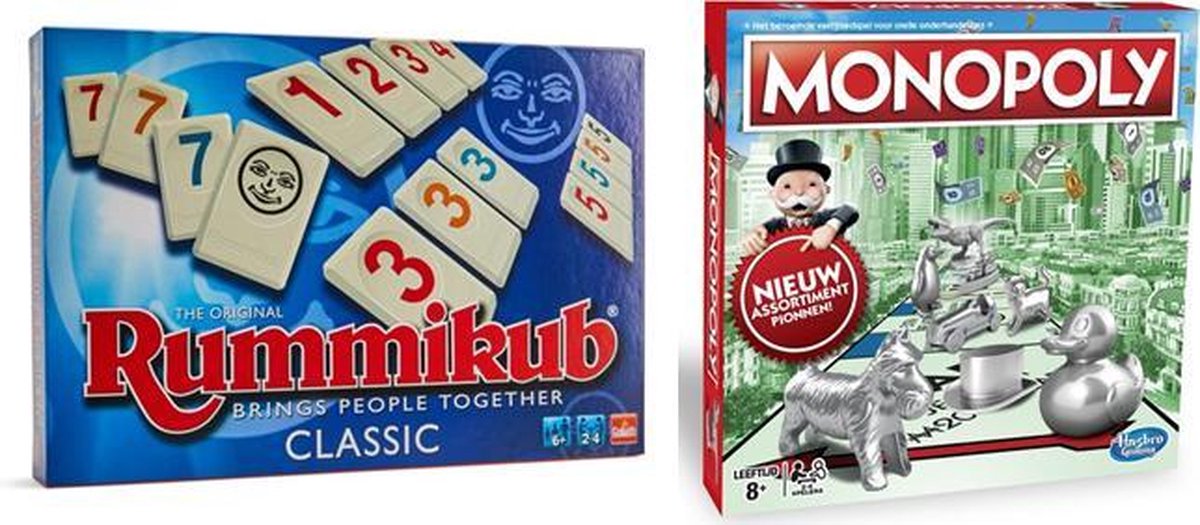 Spellenset Monopoly Classic en Rummikub Classic - Bordspel
