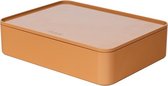 Smart-organiser Han Allison box met binnenschaal en deksel caramel bruin, stapelbaar HA-1110-83