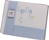 Gamberritos Laken Set Kinderwagen Blauw Beertjes 3-delig