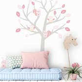 Muursticker Boom Baby Woodland pink Afmeting:175 x 116 cm