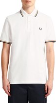 Fred Perry - Twin Tipped Shirt - Witte Polo - M - Wit