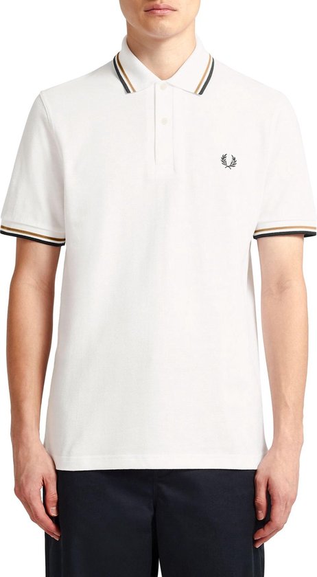 Fred Perry - Polo M3600 Offwhite - Slim-fit - Heren Poloshirt Maat L