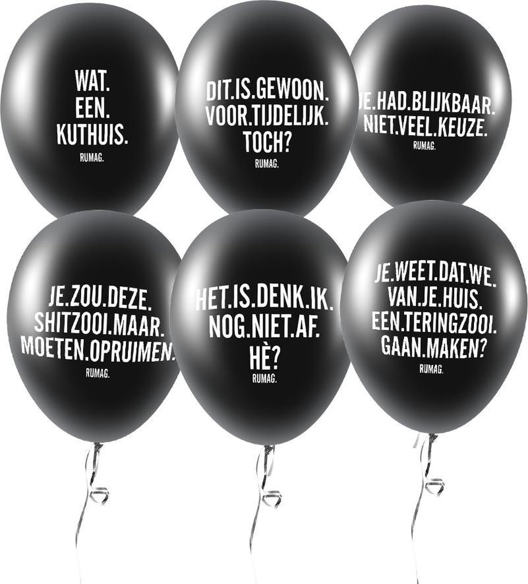 RUMAG Ballonnen - - Set van 7 stuks Zwart | bol.com