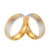 Zoëies ring voor haar goud- en zilverkleurig met glitters 18 mm