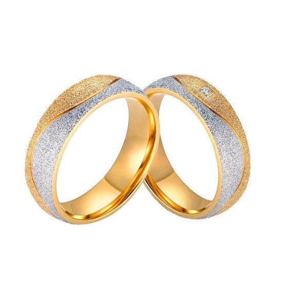 Zoëies® ring voor haar goud- en zilverkleurig met glitters