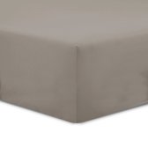 Bol.com VISION Hoeslaken - 180x200 cm met ruime hoek van 30cm - Geschikt voor boxspring matras - Taupe - 100% katoen aanbieding