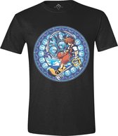 Kingdom Hearts - Stained Glass Dial Heren T-Shirt - Zwart - XL