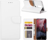 Nokia 6.1 Plus - Bookcase Wit - portemonee hoesje