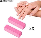 2x Nagel buffer blok van La Joya | nagel buffer | bufferblok roze | Voor opruwen en ontvetten nagels