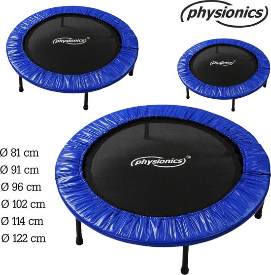 Bol Com Physionics Trampoline Voor Jumping Fitness Tot 120 Kg Anti Slip Robuust