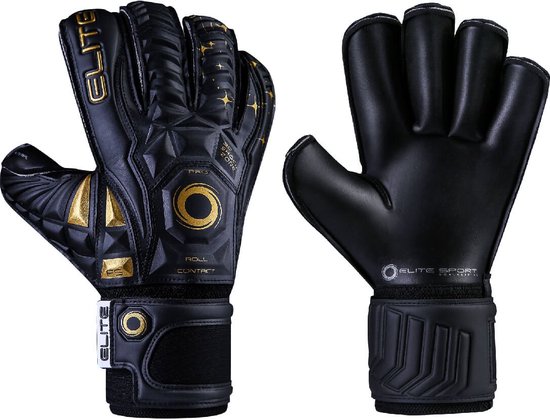 Voetbal Elite Black Real - Maat handschoen 10