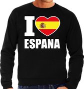 I love Espana supporter sweater / trui voor heren - zwart - Spanje landen truien - Spaanse fan kleding heren S