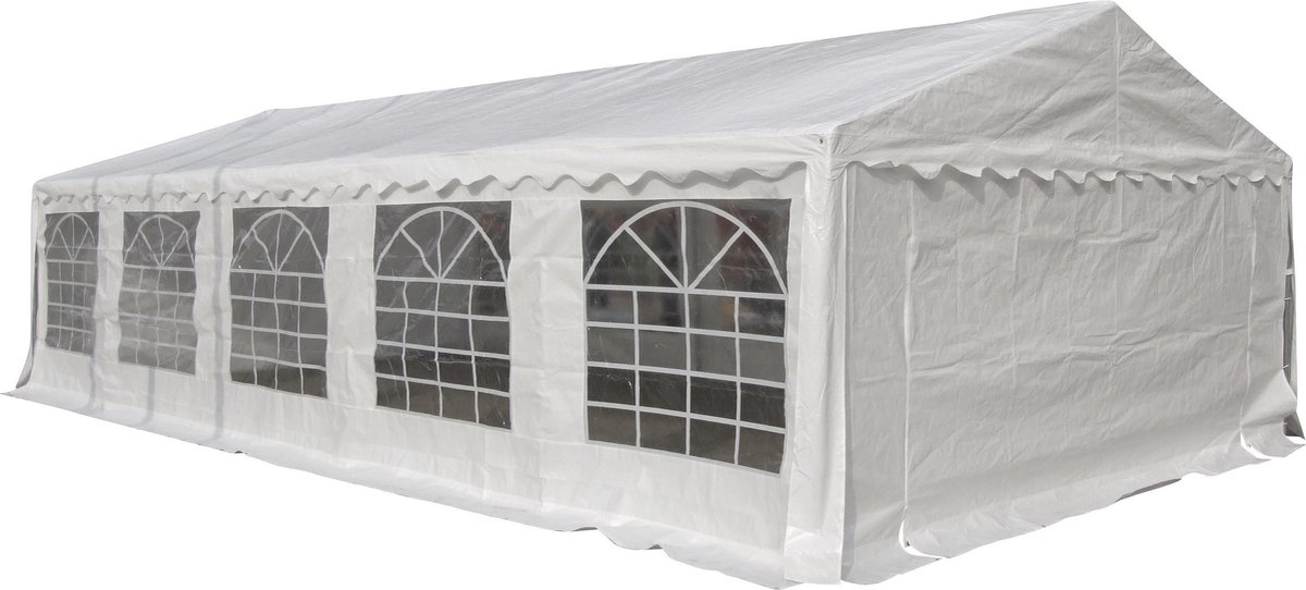 Ruse tuinfeest benodigdheden paviljoen, partytent 5 x 10 M, wit.