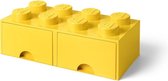Lego - Opbergbox met 2 Lades Brick 8 - Polypropyleen - Geel