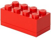 Lego Mini Box 8 Lunchbox - 4,6x9,2x4,3 cm - Rood
