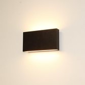 Razernij milieu lening Artdelight - Wandlamp Box - Zwart - 2x LED 4W 2700K - IP54 - Dimbaar |  bol.com