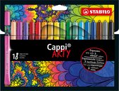 Stylos feutre STABILO Cappi - étui à crayons tendance avec 18 couleurs