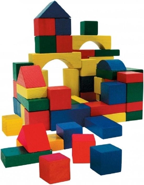 Wederzijds Frank Worthley Medewerker Speelgoed houten blokken 200x stuks kinder speelgoed - kinder houten  speelgoed stenen | bol.com
